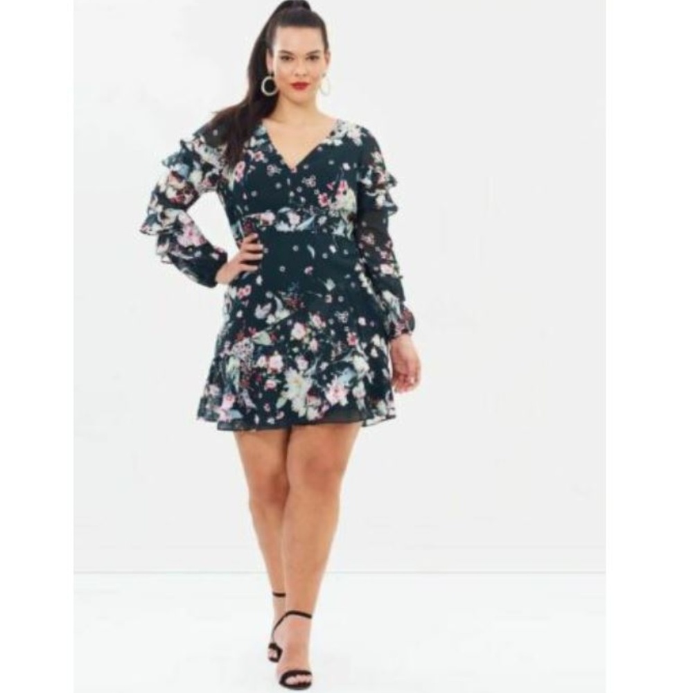 Cooper St Titania Long Sleeve Floral Mini Dress
